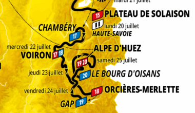 GRENOBLE (ENCORE) RAYÉE DE LA CARTE DU TOUR DE FRANCE