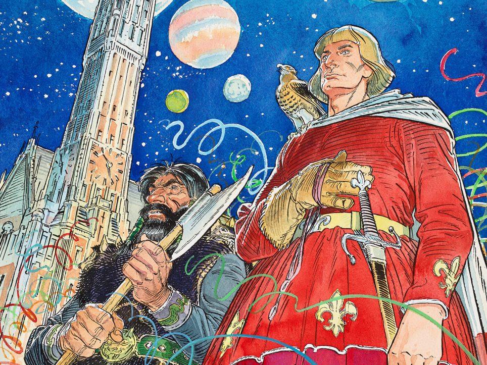François Boucq, Projet d’affiche pour la Légende de Lydéric et Phinaert (détail)