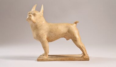 François Pompon, « Boston-terrier (Toy) » dédicacé « à mon ami Trémont »