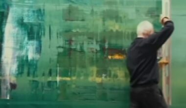 dans l'atelier de Gerhard Richter, exposé à la fondation Vuitton