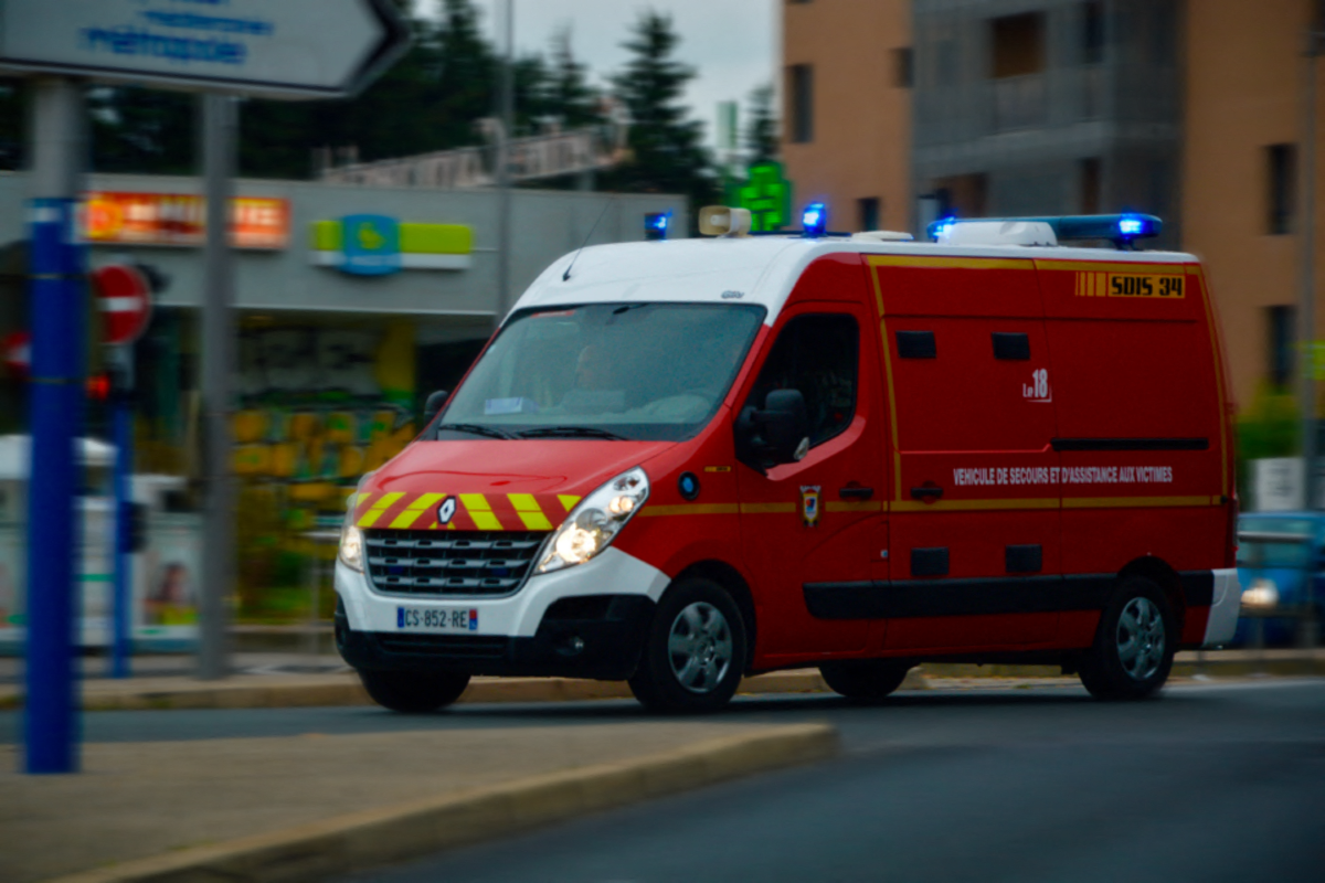 grave accident sur une départementale, une jeune fille héliportée au CHU de Montpellier