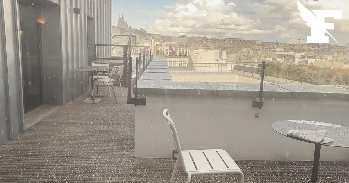 les images de la soudaine et surprenante averse de grêle qui s’est abattue sur la capitale ce jeudi