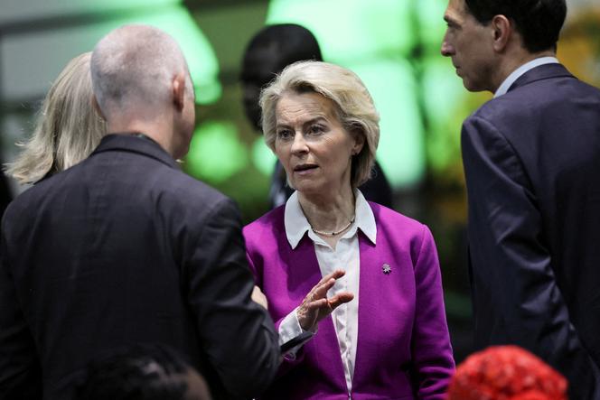 La présidente de la Commission européenne, Ursula von der Leyen, à la COP30, à Belem (Brésil), le 6 novembre 2025. 
