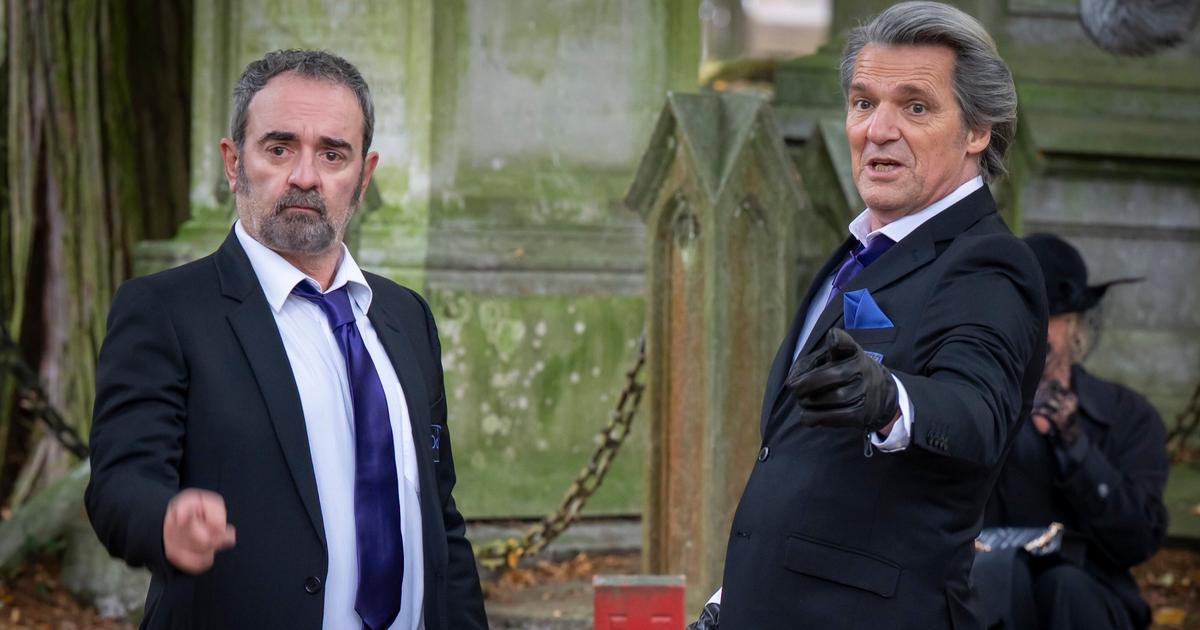 sur le tournage de Caméra Café en Belgique