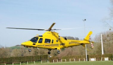 une jeune femme héliportée en urgence absolue à Rouen