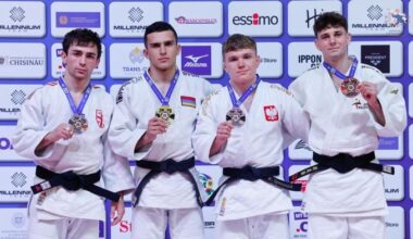 Vahé Aghasyan (Arménie), champion d'Europe de judo des 60 kg des moins de 23 ans à Chisinau (Moldavie)