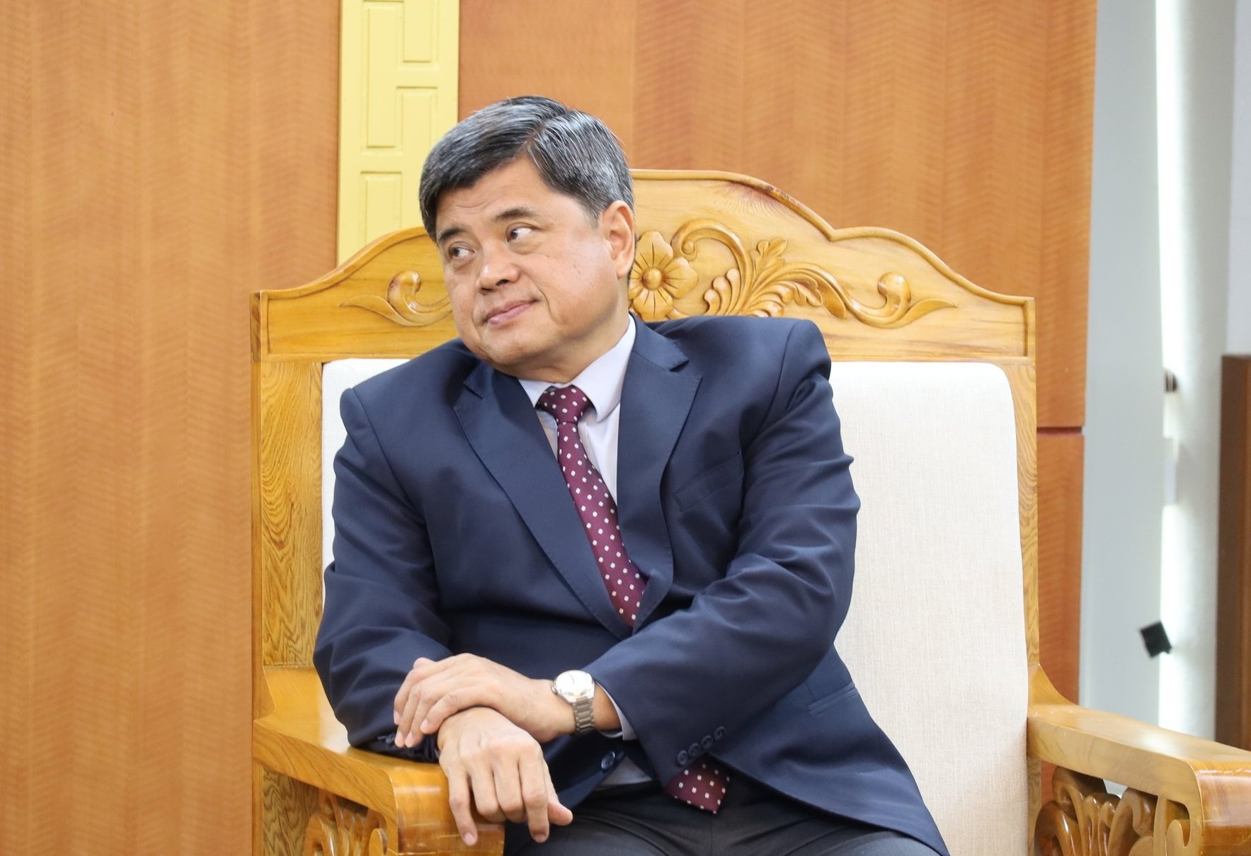 Le vice-ministre Tran Thanh Nam a évoqué le potentiel de coopération agricole et environnementale entre le Vietnam et le Land de Thuringe (Allemagne). Photo : Phuong Linh. Thứ trưởng Trần Thanh Nam chia sẻ về tiềm năng hợp tác nông nghiệp - môi trường giữa Việt Nam và Bang Thüringen, CHLB Đức. Ảnh: Phương Linh.