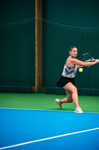 Mélanie Lallemand en finale d’un tournoi à Pontault-Combault dans la région parisienne.