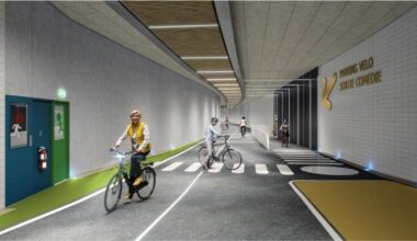 J‑10 avant l’ouverture du tunnel à vélo sous la Comédie