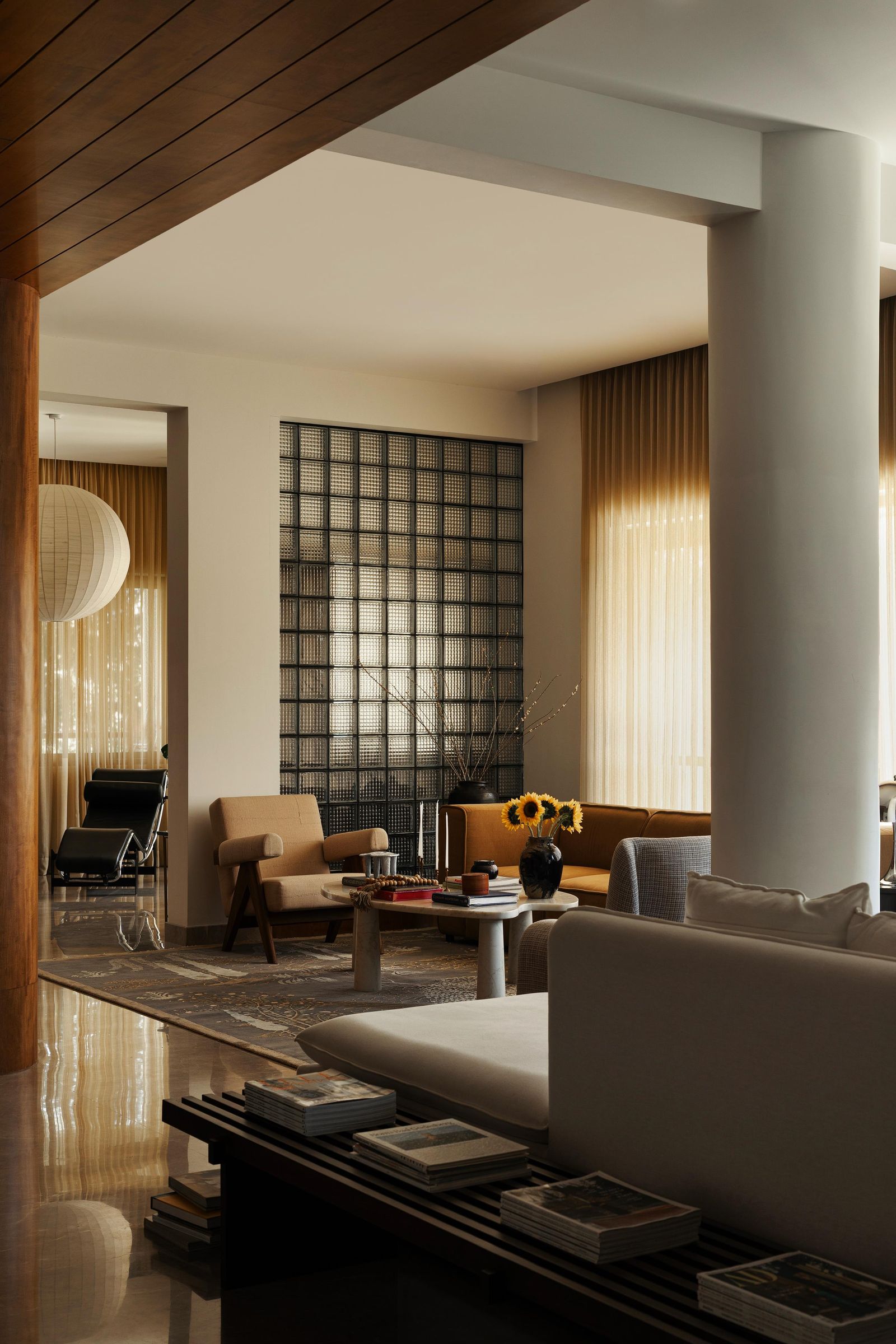 The living room in a Chennai home designed by Gowri Adappa