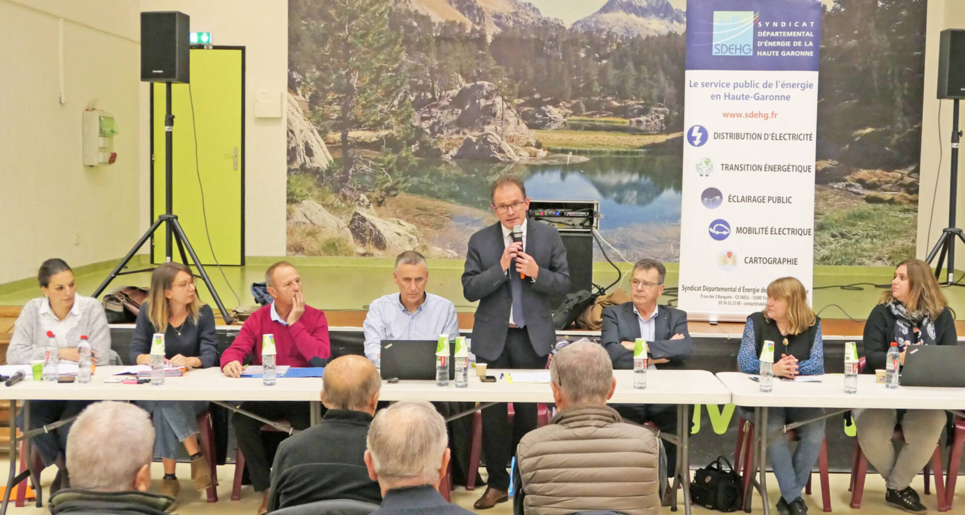 Les représentants du SDEHG et leurs partenaires