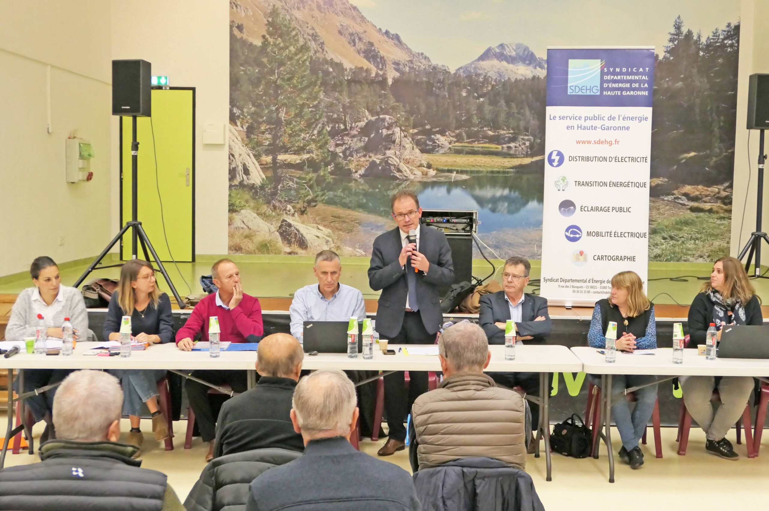 Les représentants du SDEHG et leurs partenaires