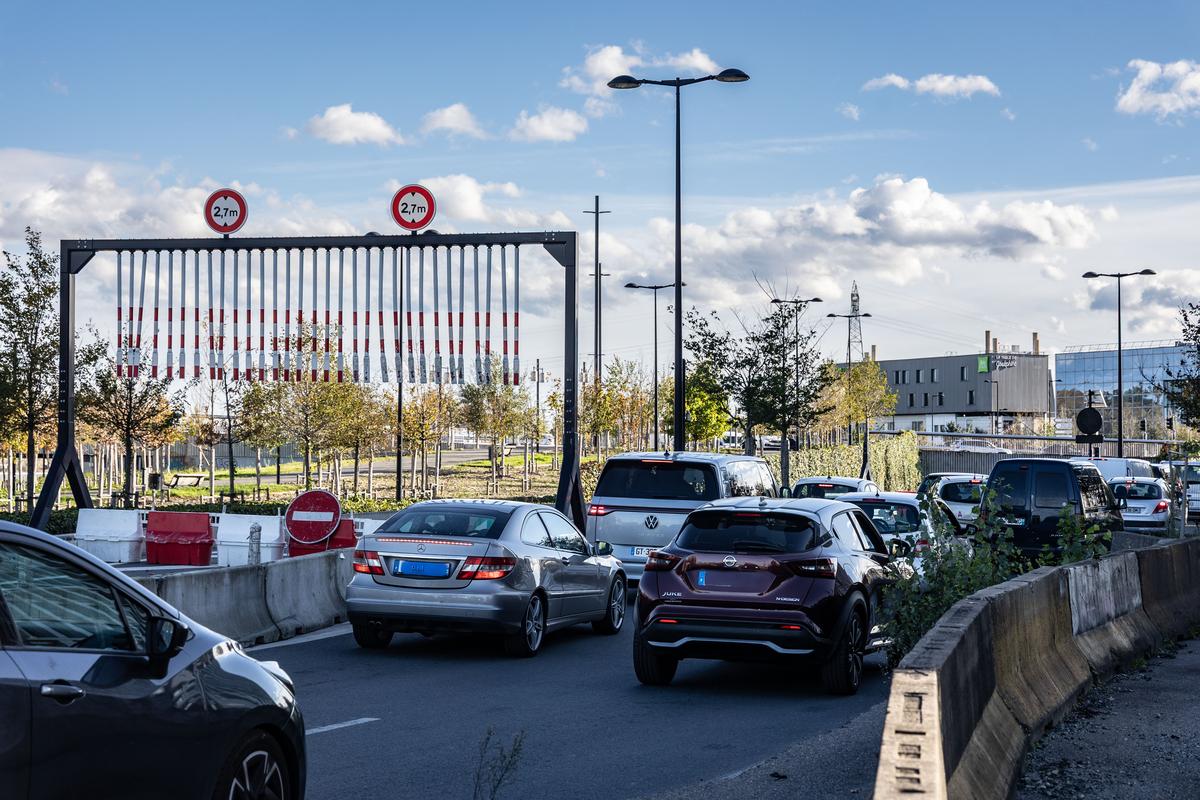 la trémie du pont Simone-Veil rouvre plus vite que prévu grâce à un portique provisoire