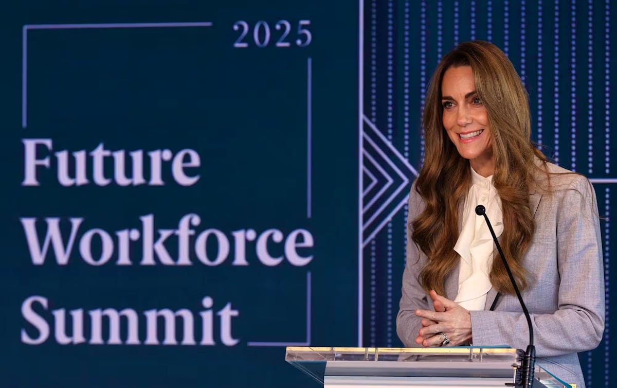 Catherine Middleton assiste au Future Workforce Summit, organisé par le Business Taskforce for Early Childhood de la Royal Foundation, le 18 novembre 2025 à Londres.