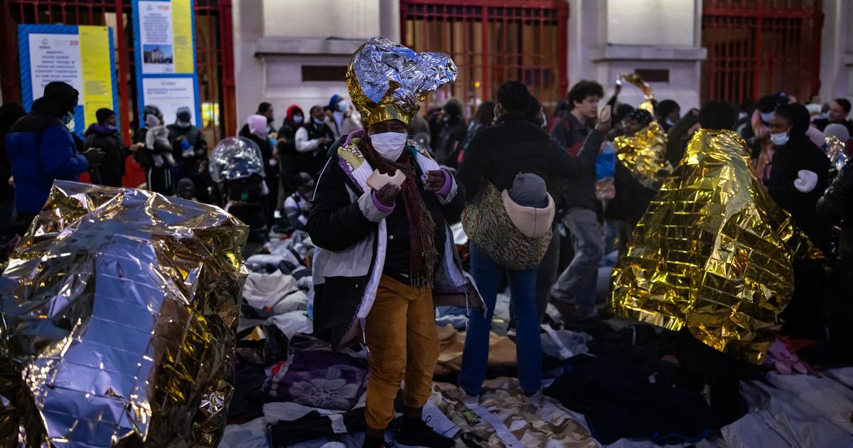 la mairie du XXe arrondissement a accueilli pour la nuit des migrants dans sa salle de réception