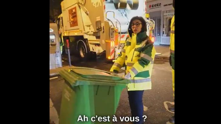 En campagne pour les municipales, Rachida Dati s’est mise en scène lors d’une tournée avec les éboueurs.
