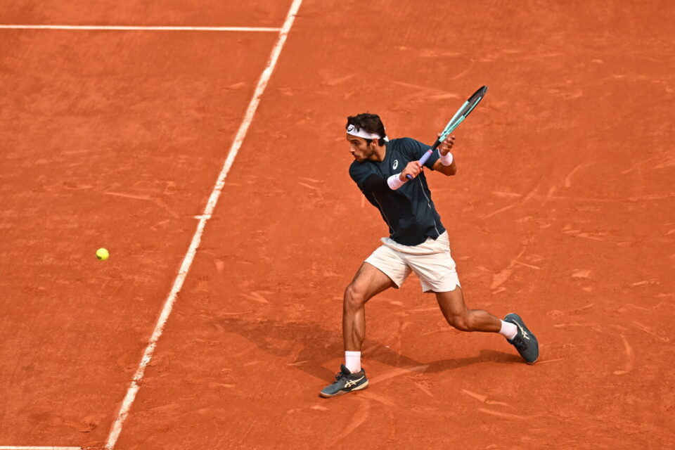Lorenzo Musetti, Roland-Garros 2025, Simple Messieurs, 1/4 de Finale, Photo : Corinne Dubreuil / FFT