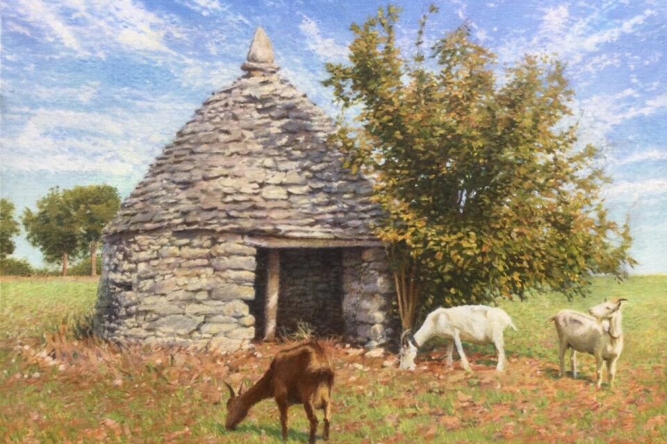 Ses toiles baignées de soleil respirent la sérénité et la simplicité d'un instant bucolique.