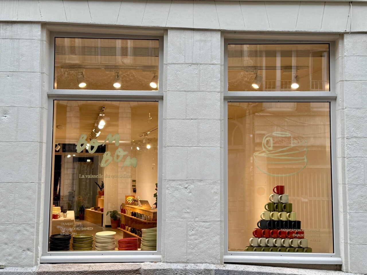Vieux-Lille. La marque lilloise Bom Bom ouvre sa boutique éphémère de vaisselle artisanale