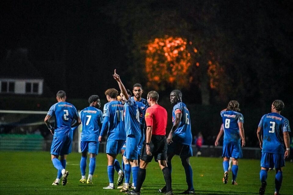 La joie des Caennais après le but de Botella.