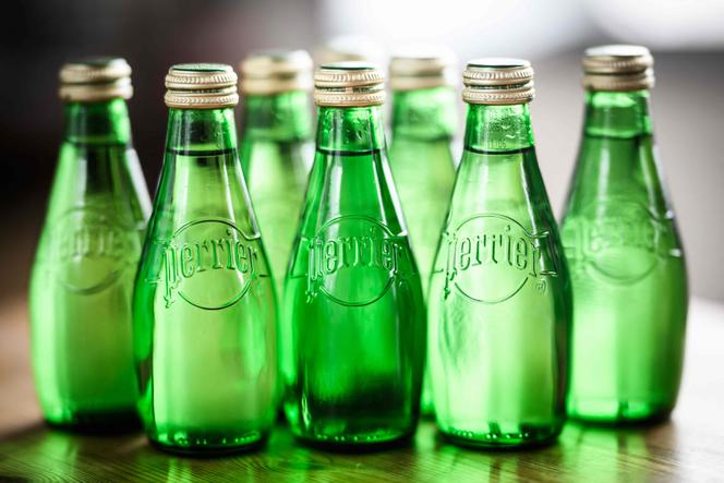 Bouteilles d’eau gazeuse Perrier à Nantes, le 19 mai 2025.