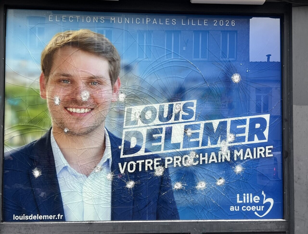le local du candidat LR Louis Delemer vandalisé
