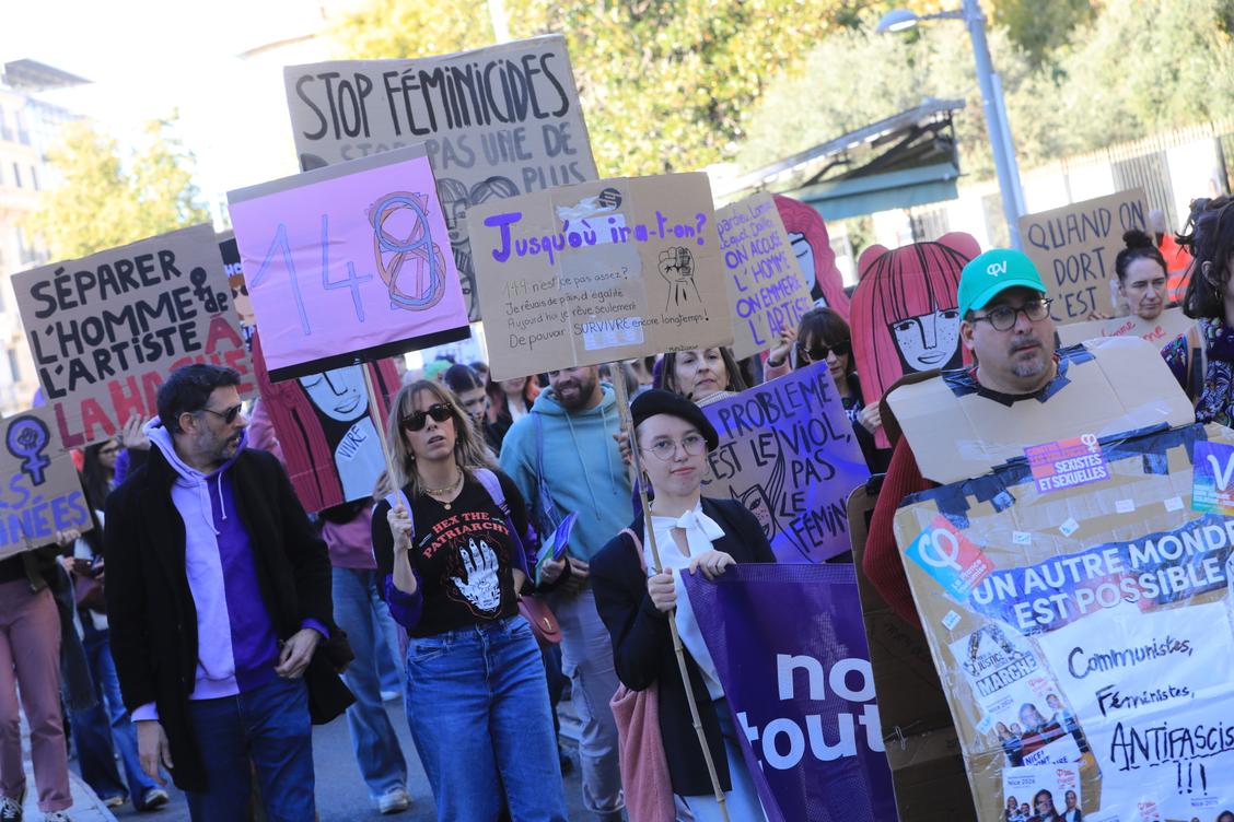 à Nice une manifestation contre les violences faites aux femmes