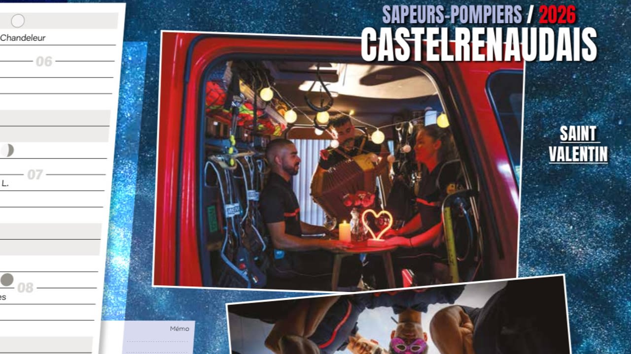 Le calendrier 2026 des sapeurs-pompiers du Castelrenaudais.
