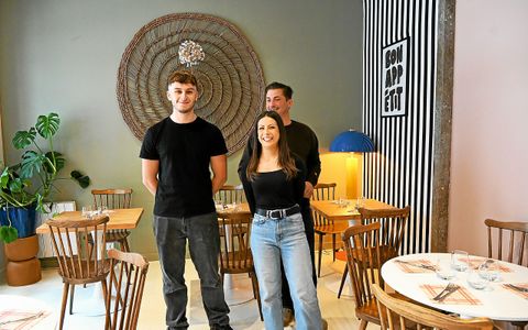 L’équipe du restaurant Libre : Yannik Le Monze, Émile Auté et Laura Floch.