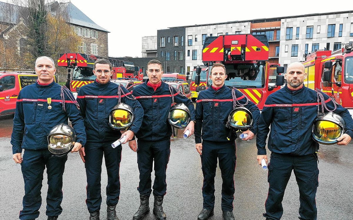 « C’était un violent feu d’appartement » : des pompiers rennais mis à l’honneur après le sauvetage d’une victime