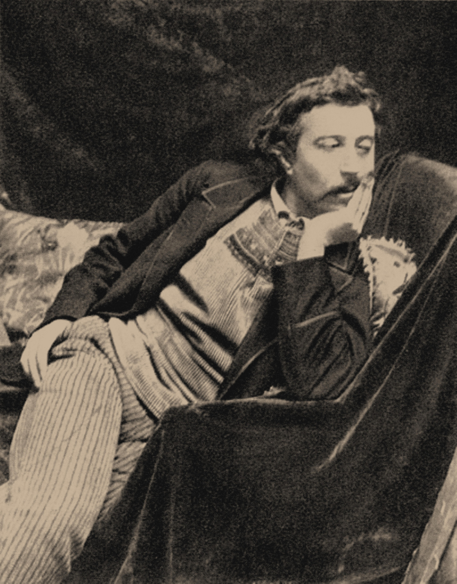 Portrait de Paul Gauguin, assis pensif sur un fauteuil, par Maurice Boutet de Monvel.