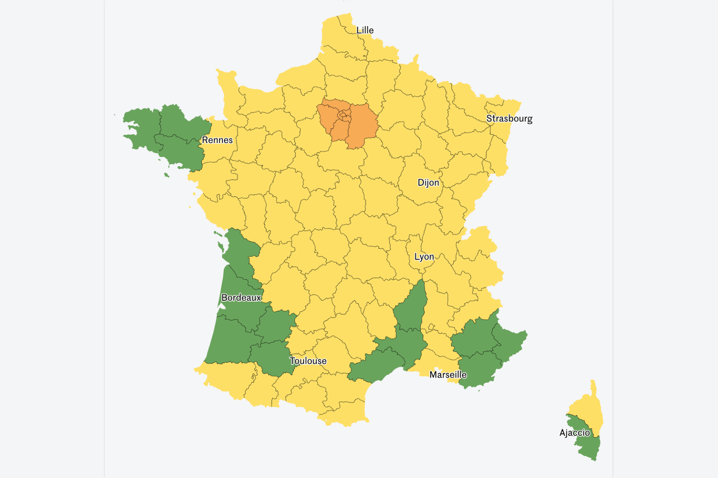 l’Ile de France placée en vigilance orange jusqu’à dimanche matin en raison de la présence d’air froid ; des chutes de neige attendues