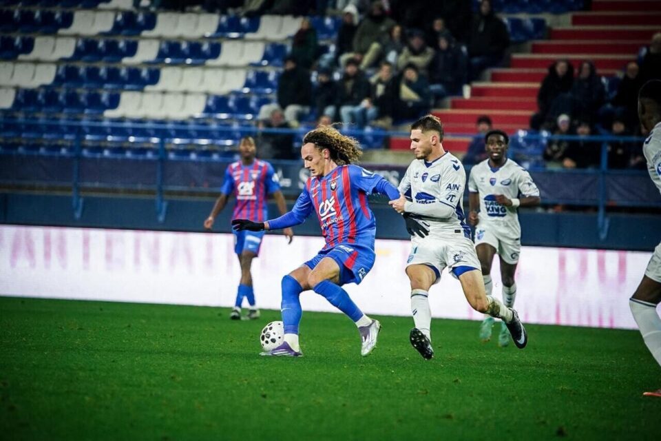 Léo Milliner n'a pas pu se mettre en évidence au cours de cette première mi-temps.
