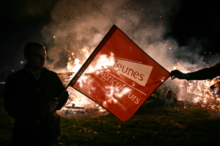 Manifestation d'agriculteurs à Rouen, le 12 novembre 2025 ( AFP / LOU BENOIST )