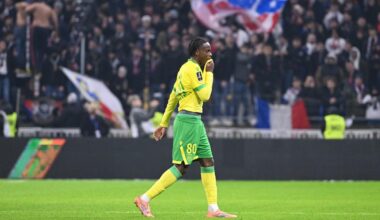 Junior Mwanga expulsé pour un pied haut avec Nantes face à l'OL en Ligue 1