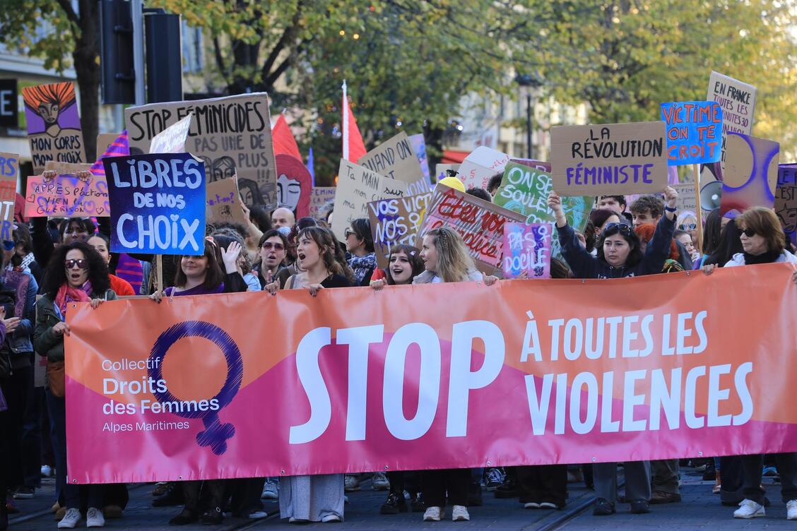 Manif contre les violences faites aux femmes