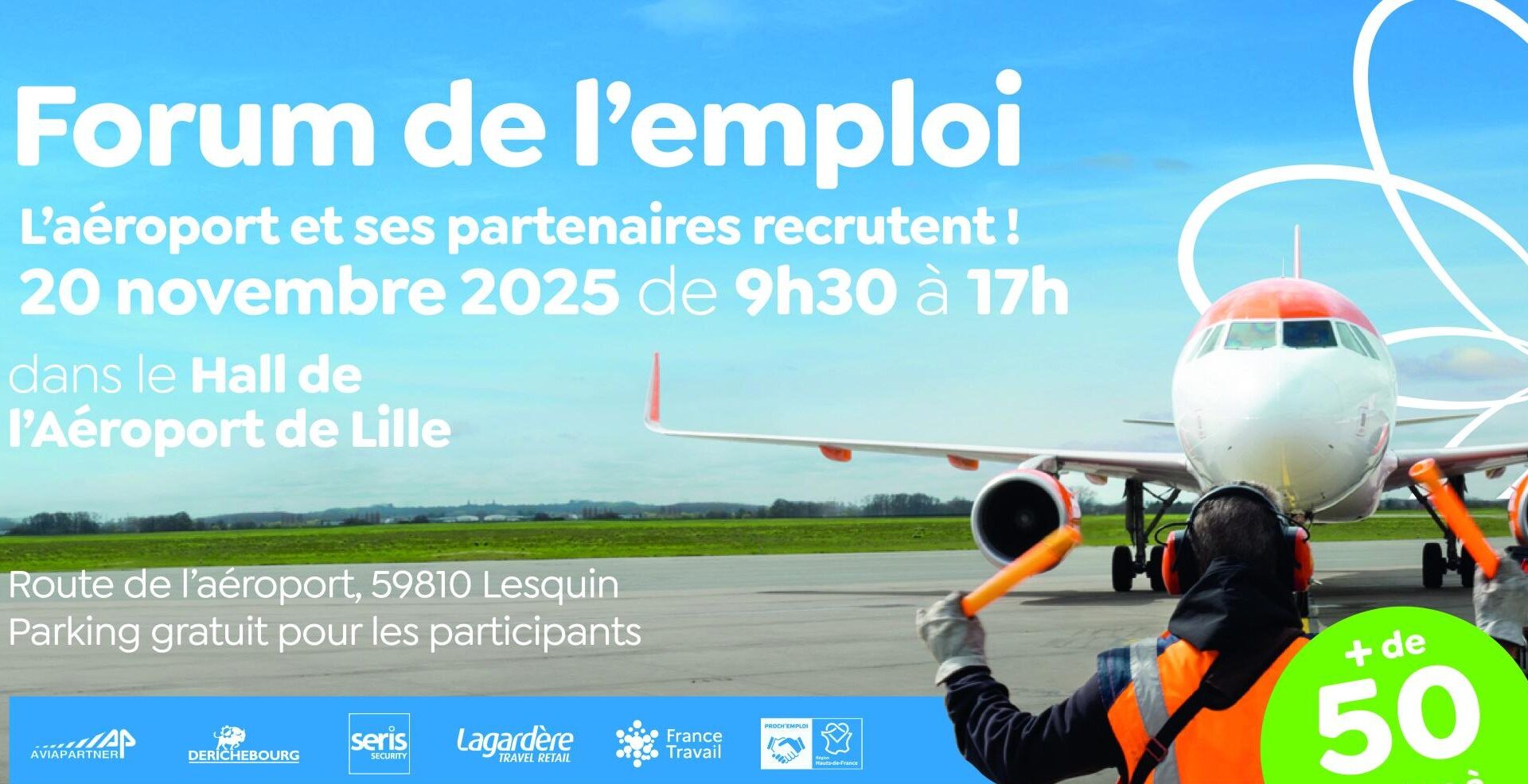 L’Aéroport de Lille recrute ! Rendez-vous lors du Forum de l’emploi