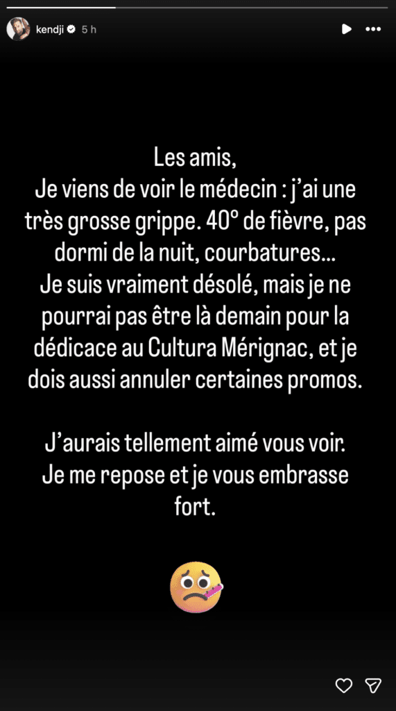 Kendji Girac malade : il annule tout