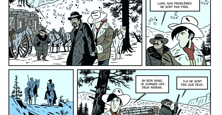 une planche de l'album Dakota 1880, Lucky Luke, de Brüno et Appollo