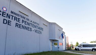 La prison de Rennes-Vezin, le 16 juillet 2018 à Vezin-le-Coquet, en Ille-et-Vilaine