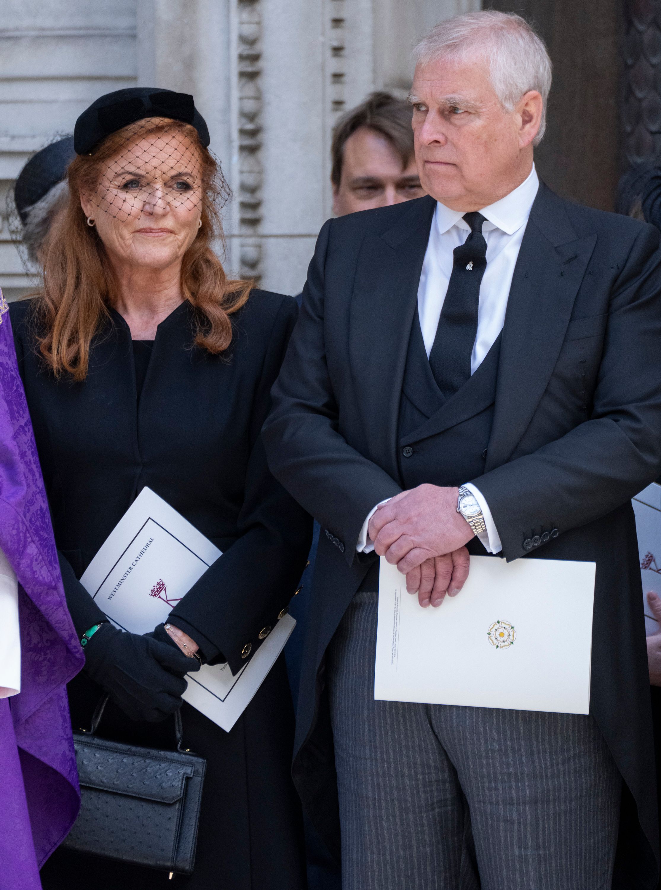 Sarah Ferguson et Andrew MountbattenWindsor aux funrailles de la duchesse de Kent à Londres le 16 septembre 2025.