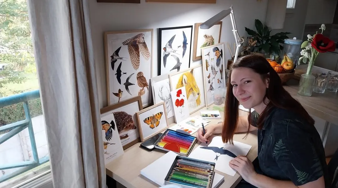 À Betton, elle crée son atelier d’illustratrice naturaliste