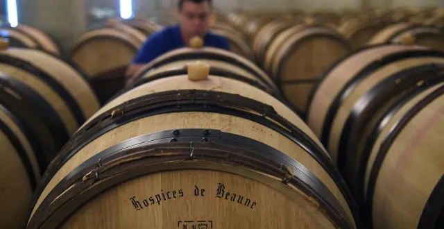 photo  les vins de bourgogne ont toujours la cote, mais la célèbre vente aux enchères des hospices de beaune, dimanche 16 novembre 2025, ne devrait pas battre le record des achats de 29 millions d’euros en 2022. ?  ©  afp/philippe desmazes 