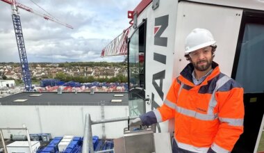 Le premier urinoir pour les travailleurs des grues de construction est fabriqué par une société