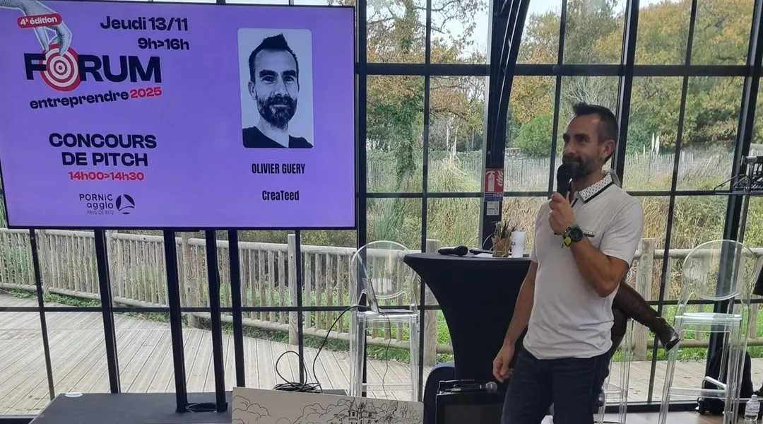 Forum Entreprendre 2025 : Olivier Guery présente Createed, son atelier de décoration murale