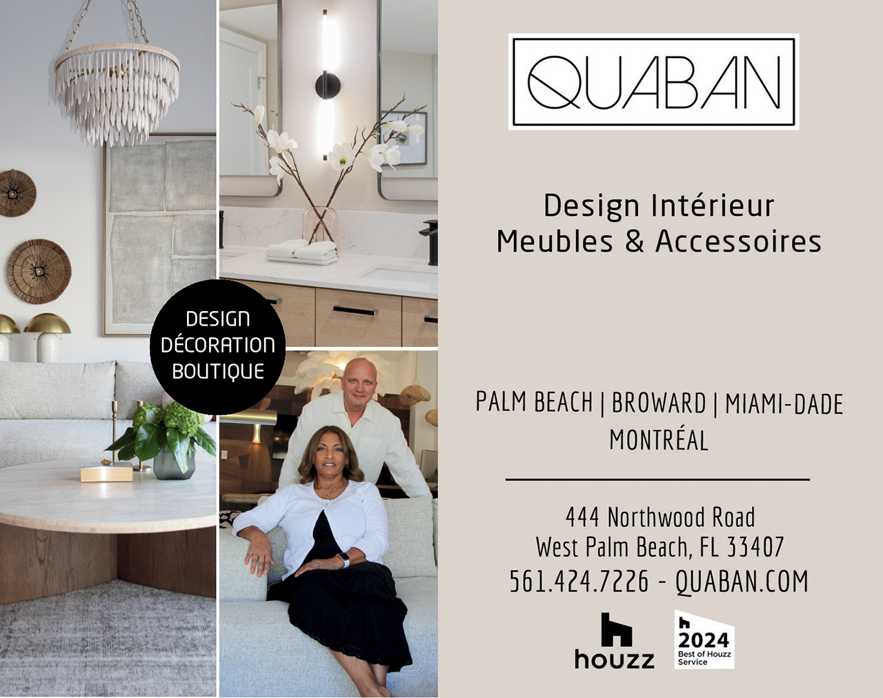 Quaban : Design d'intérieur, meubles et accessoires en Floride