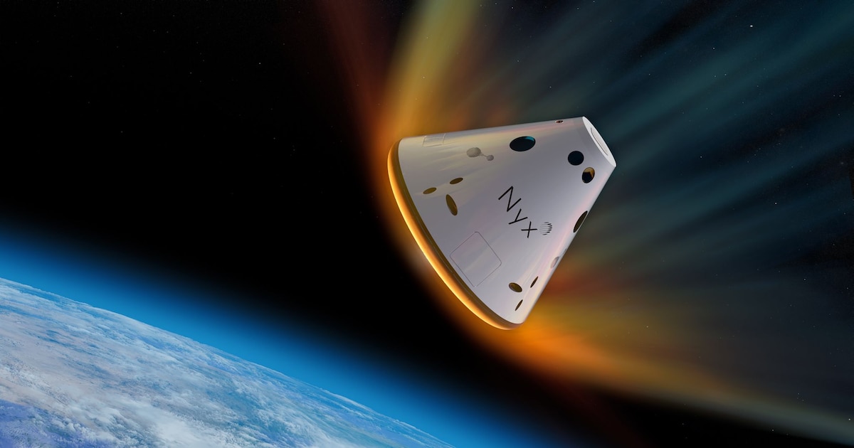 Le projet de The Exploration Company est de construire une gamme de vaisseaux spatiaux destinés à être lancés par une fusée commerciale quelconque. Nyx, le véhicule de TEC, est une capsule de huit tonnes – dix pour la version qui sera envoyée vers la lune -, quatre mètres de diamètre, huit de haut, comparable au Dragon de SpaceX.