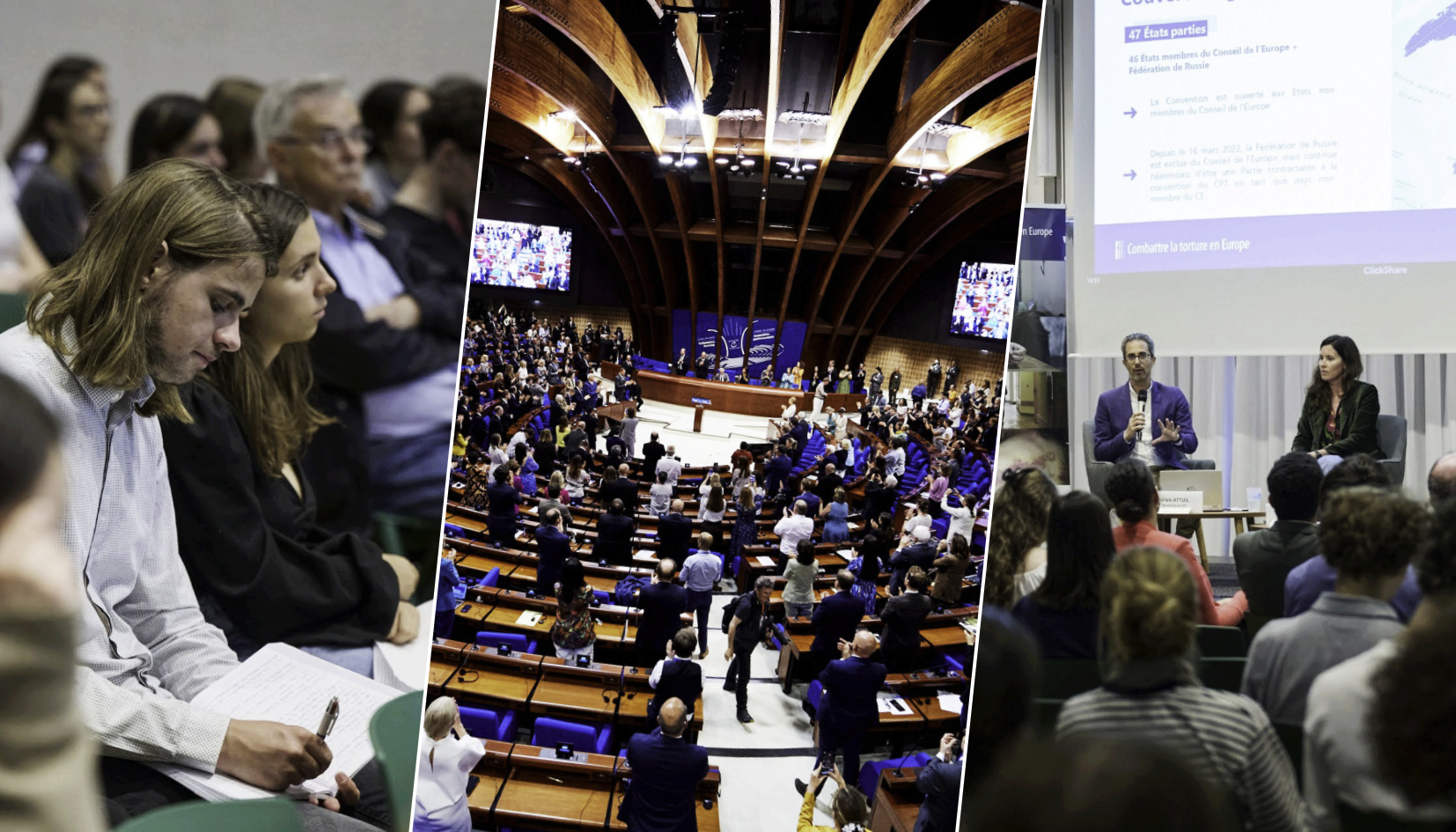 chaque mois, le Conseil de l’Europe organise des conférences à Strasbourg