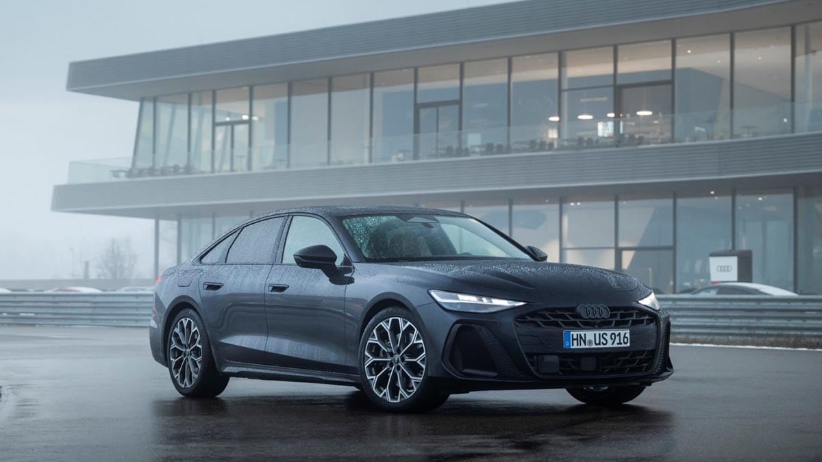 Profil de l’Audi A6 2026 équipée du nouveau V6 TDI électrifié avec finitions haut de gamme