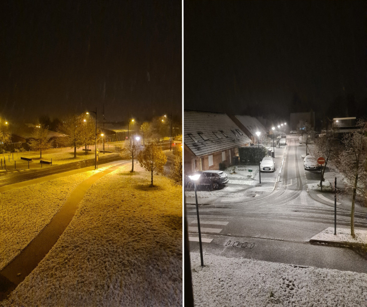 EN IMAGES. La neige s'est invitée dans le Nord cette nuit, de nouveaux flocons tombent ce jeudi